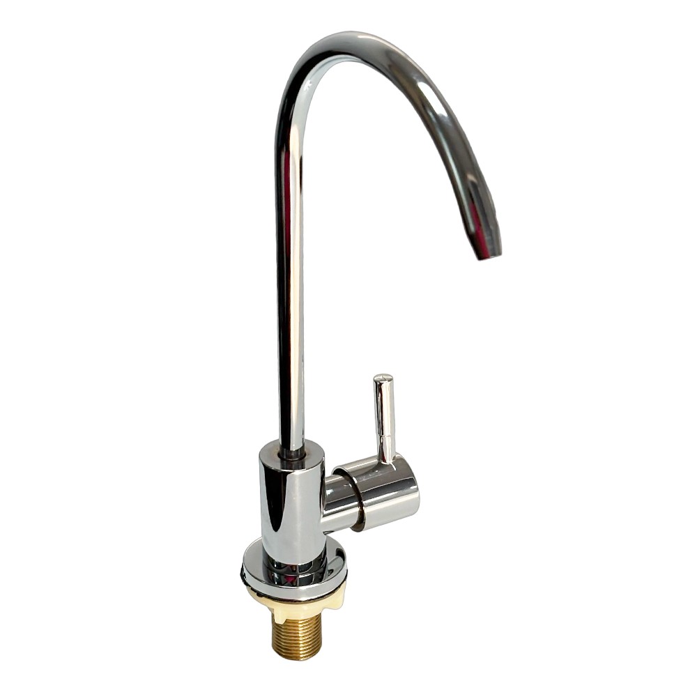 1/4» RO Water Filter Curved Sink Faucet Tap Chrome Reverse Osmosis Drinking