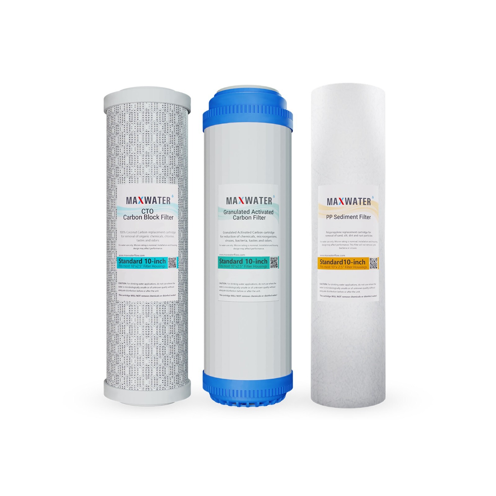 Brand New 3 Stage whole house high flow home water filter replacements 10″ x2.5″