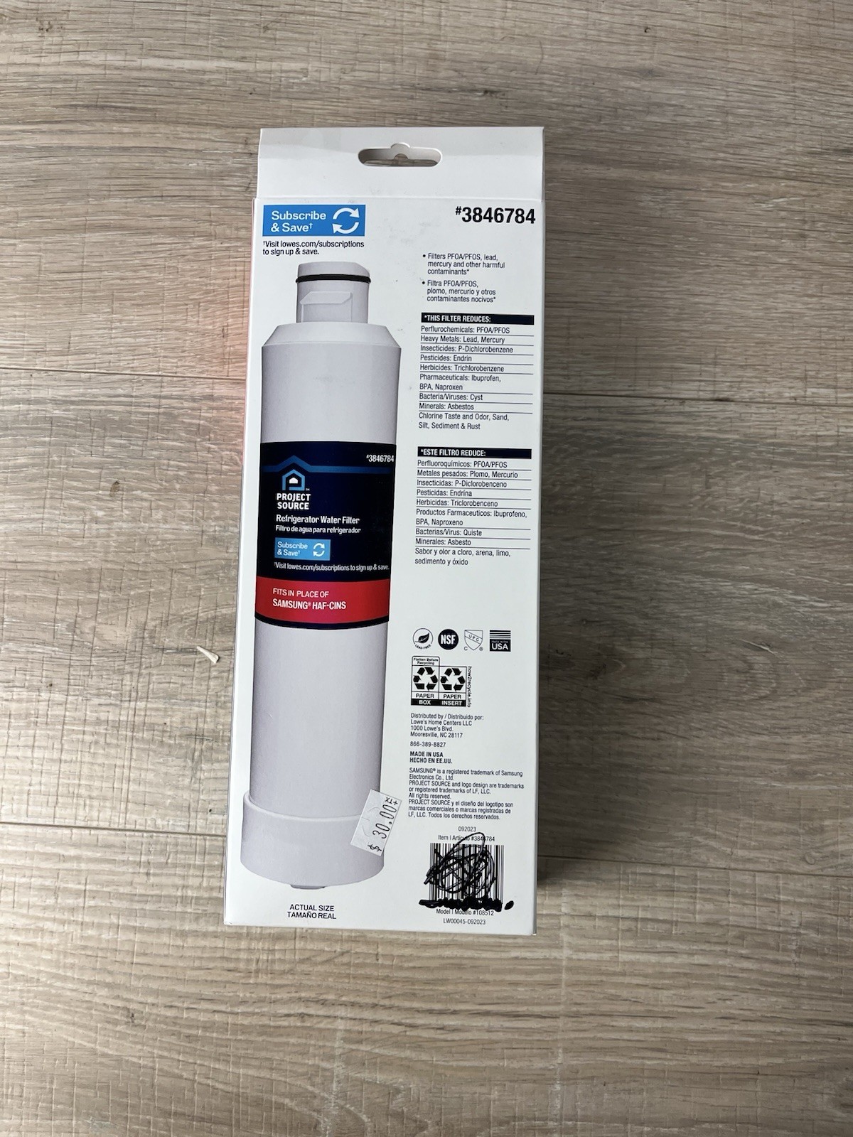 Project Source 3846784 Refrigerator Water Filter 4 Pack (2 Packs Of 2) New