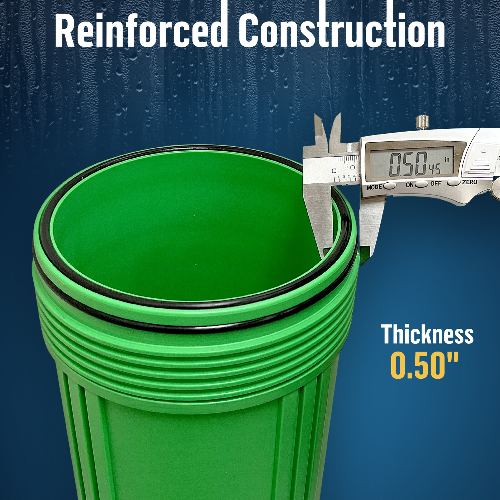 1 Green High Capacity 10 x 4.5” Whole House Filter Purifier System 1” Brass Port