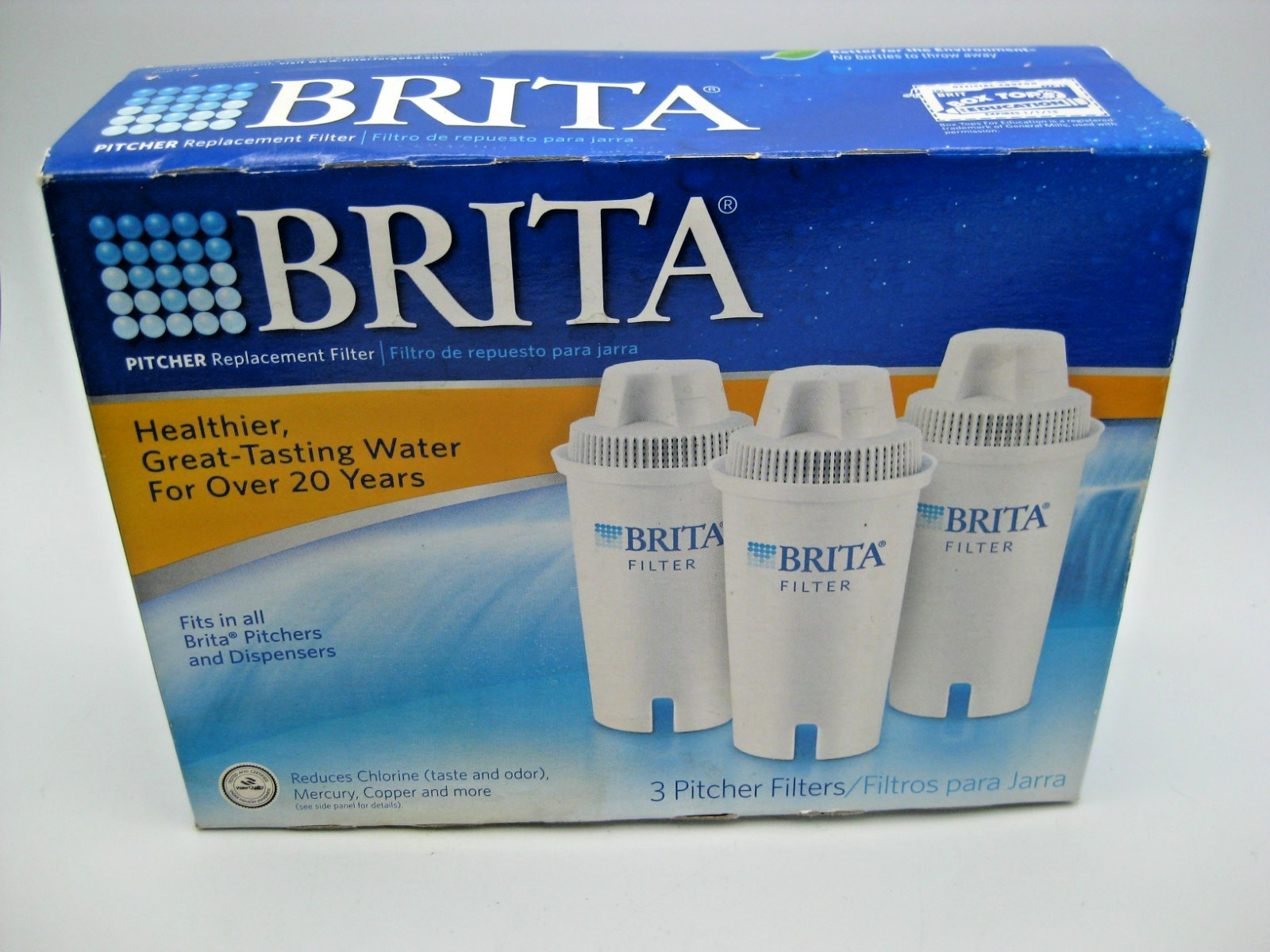 NEW – BRITA Standard Pitcher Replacement Filters – 3 Filters