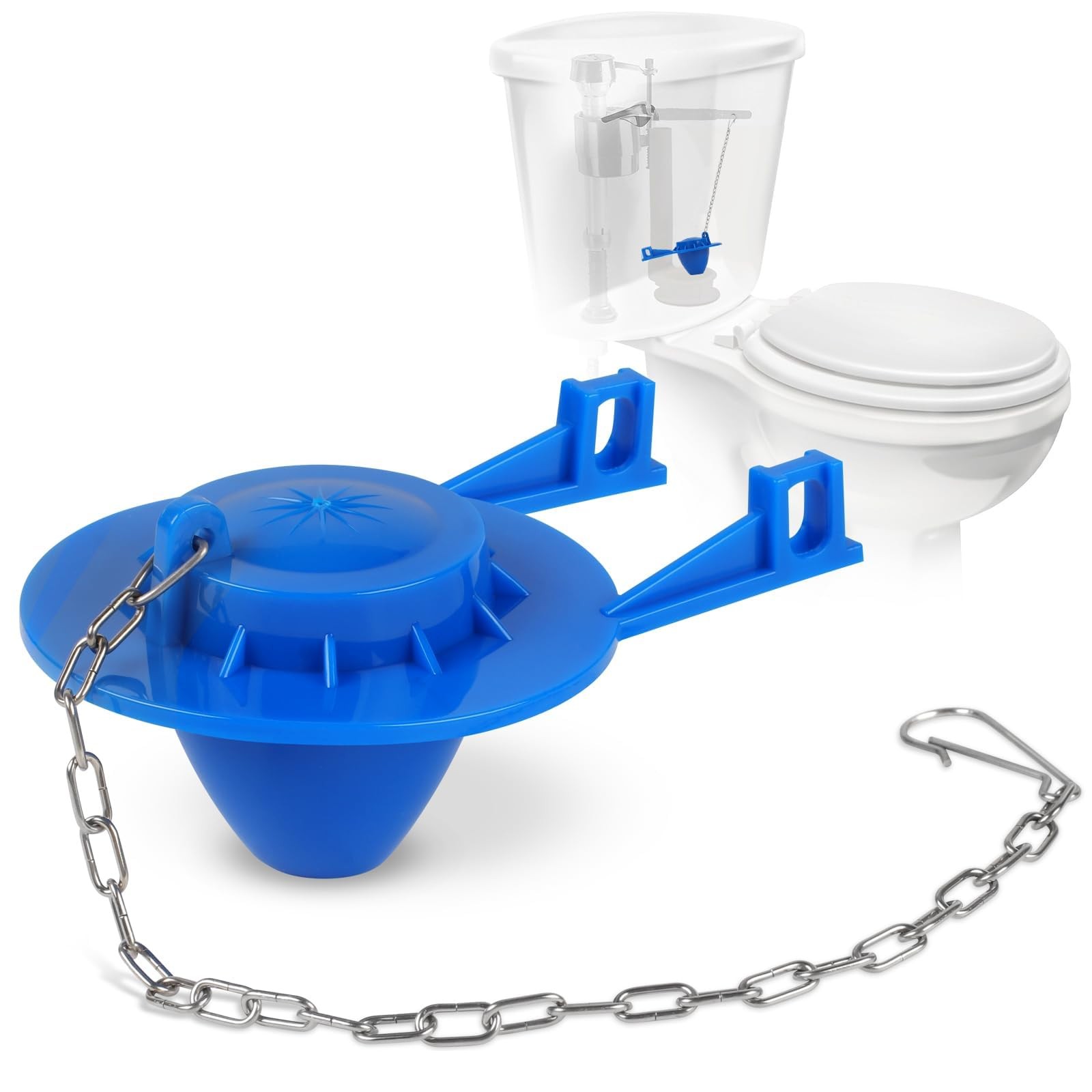 Toilet Flapper Replacement Kit – Universal 2 Inch Toilet Flapper with Stainle…