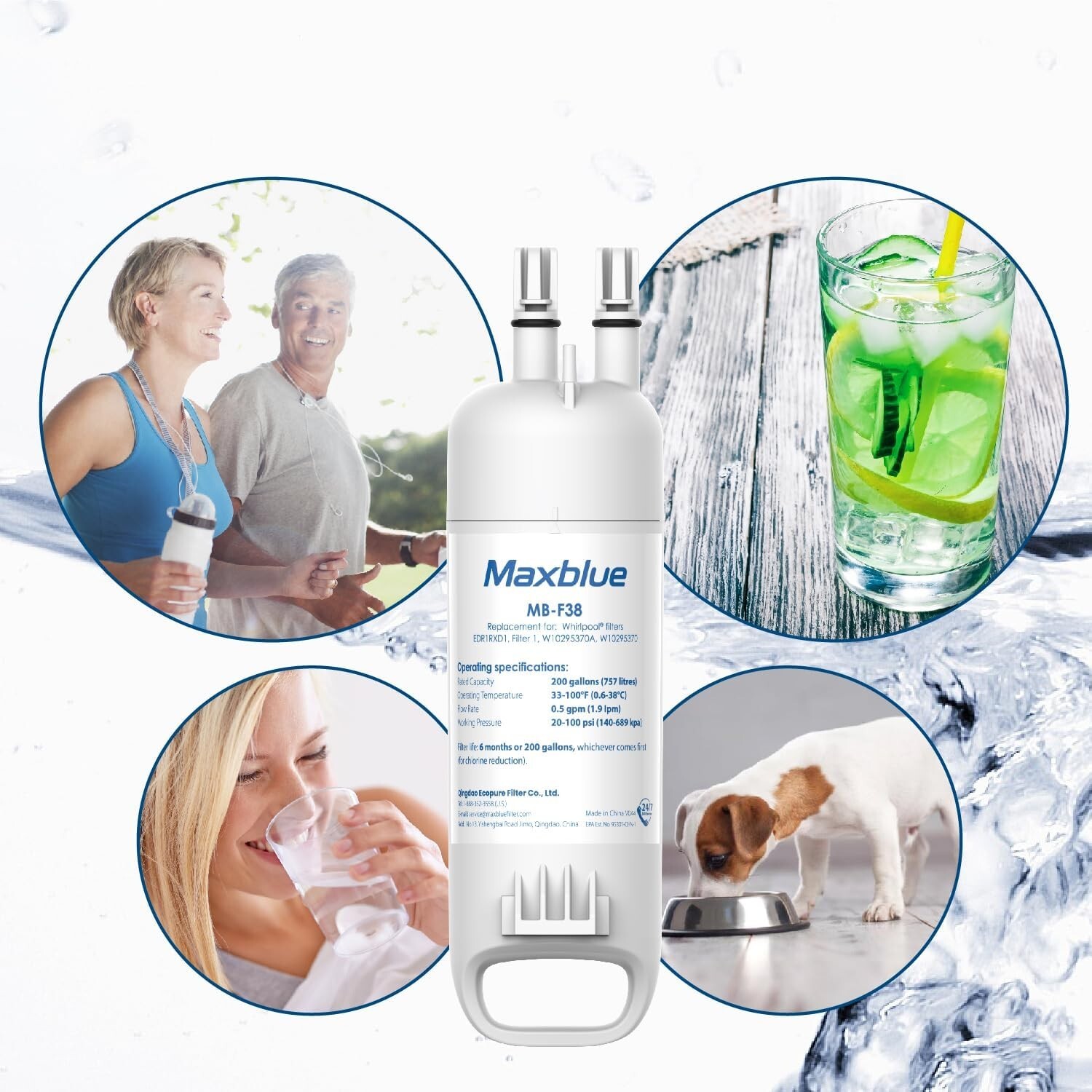 Maxblue MB-F08 Refrigerator Filter, Replacement for Kenmore® 46-9083, 46-9030
