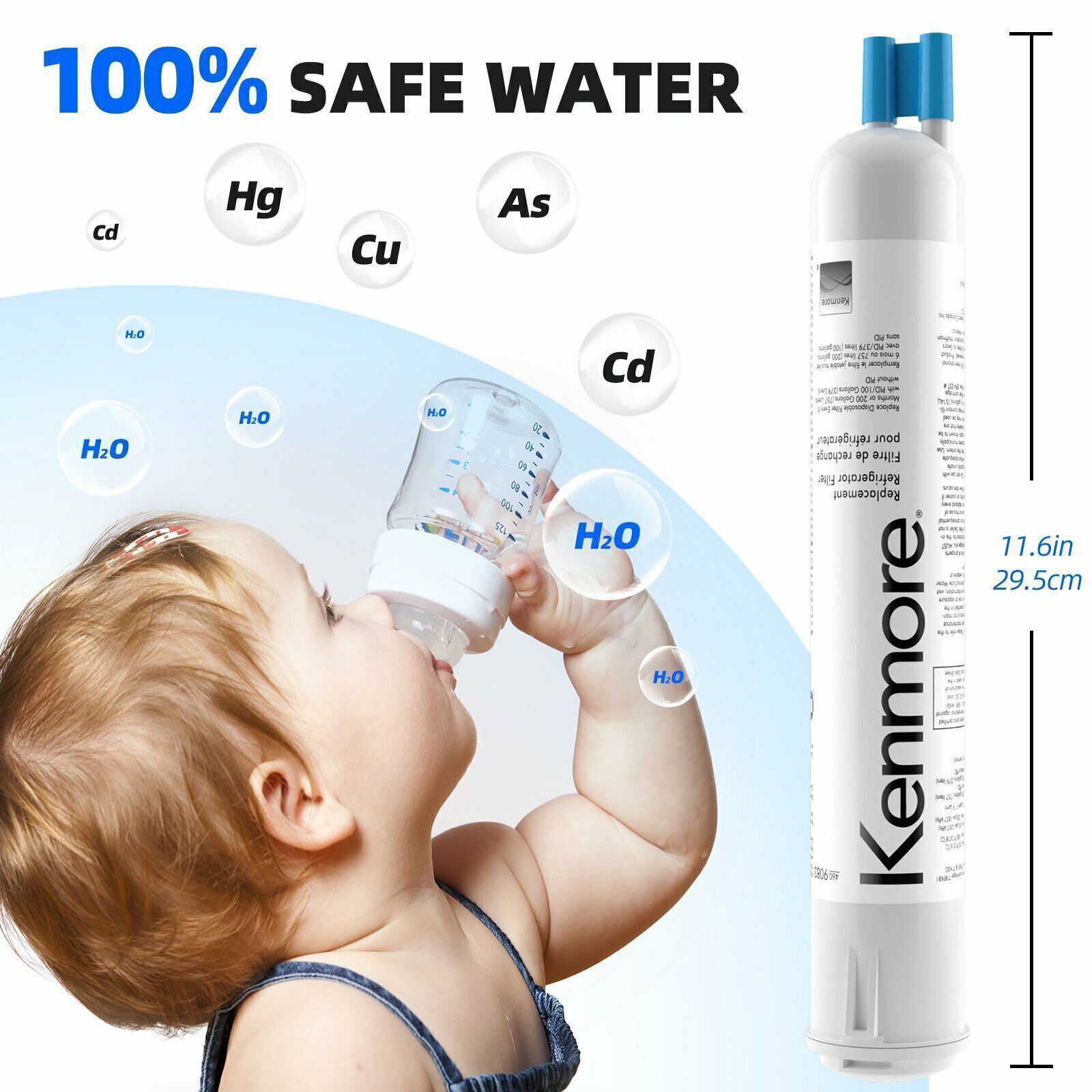 4609083 9083 9020 9030 Replacement Refrigerator Water Filter Fit Kenmore 2 PACK