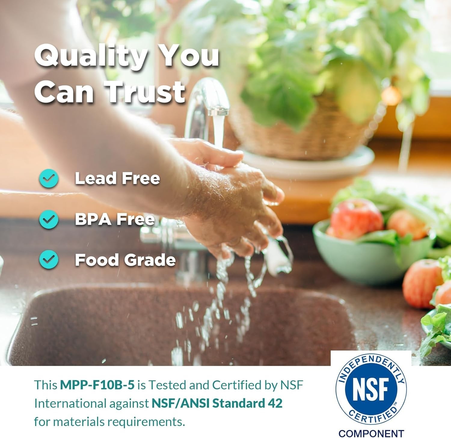 3- Simpure® MPP-F10B-5 Melt Blown Sediment, 5-Micron 10″ x 4.5″ Water Filter NE