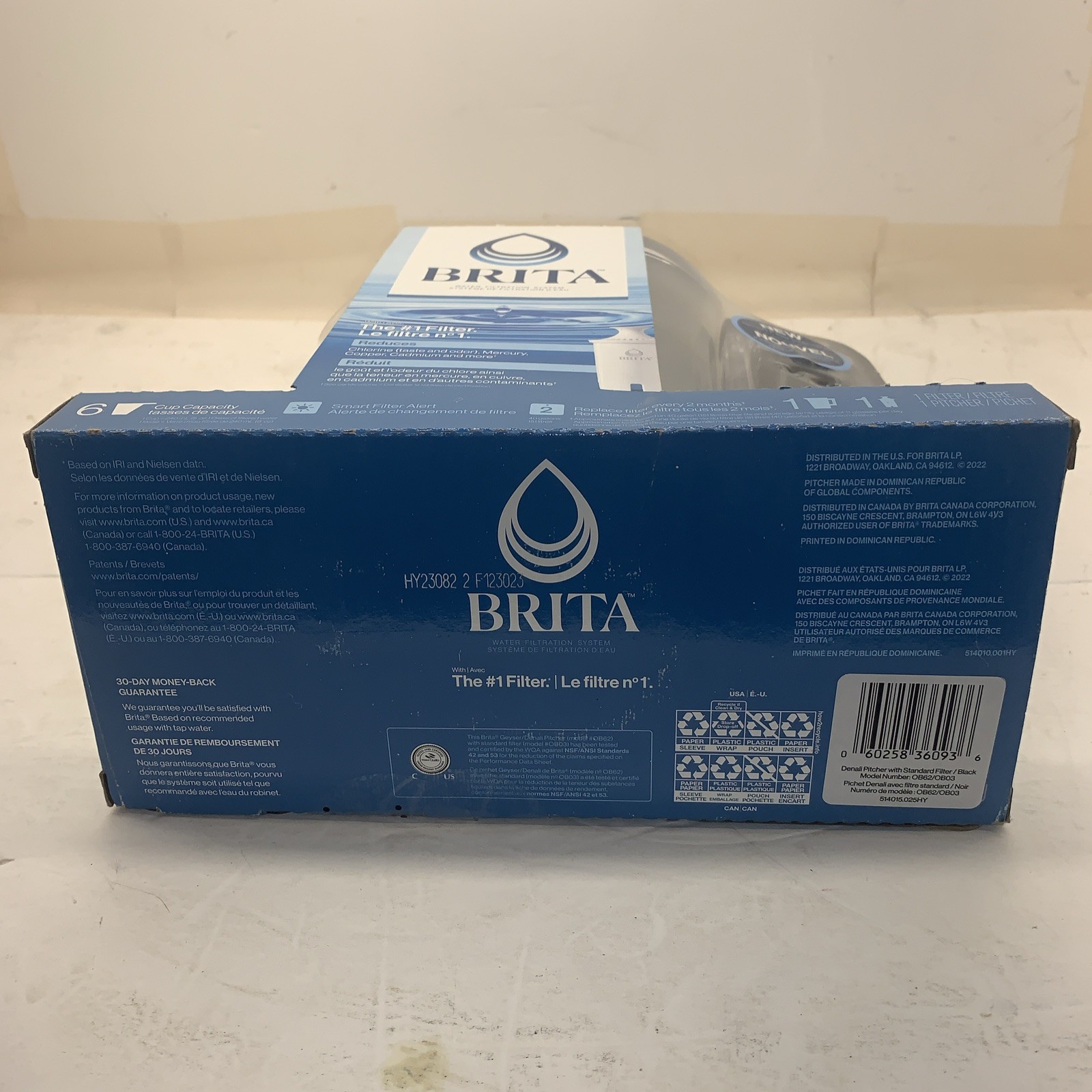 Brita Elite 6 Cup Water Filter Pitcher With 1 Brita Elite Filter In Black/Clear