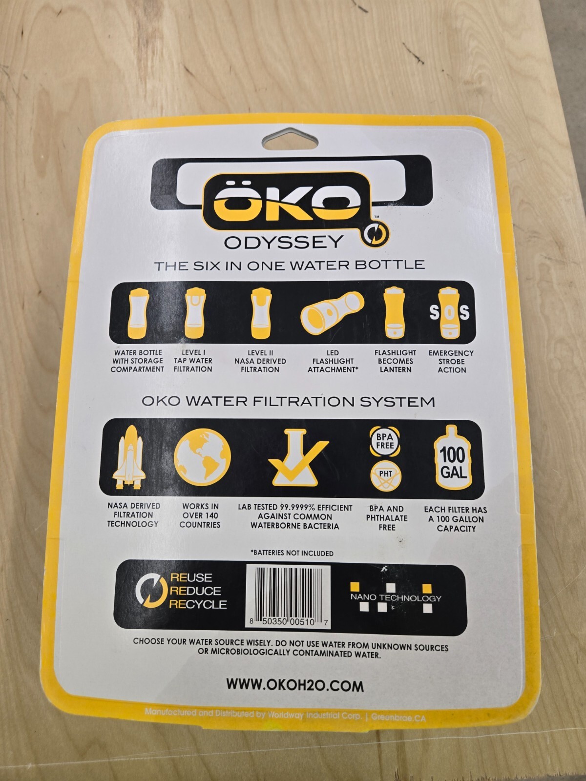 Oko Odyssey 6 in 1 water filter.