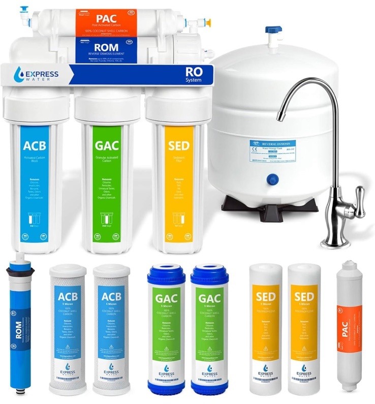 Express Water RO5DX Reverse Osmosis Filtration NSF Certified 5 Stage RO Open Box