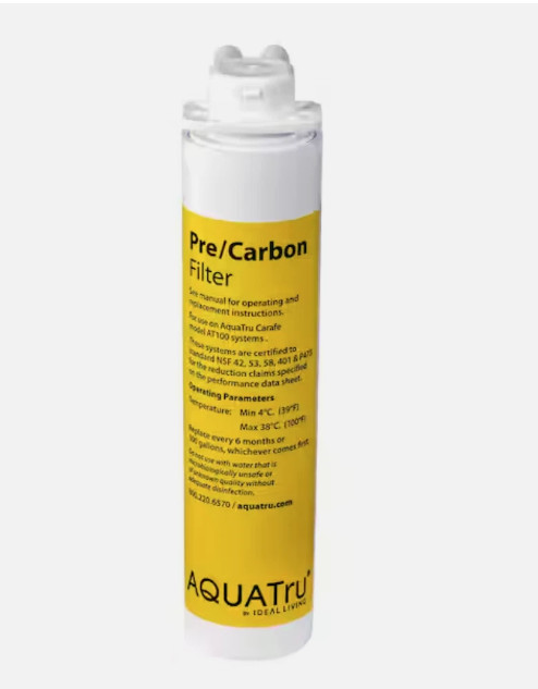 AQUA TRU Carafe AT100 2-Stage Pre/Carbon Filter Sealed New Without Box