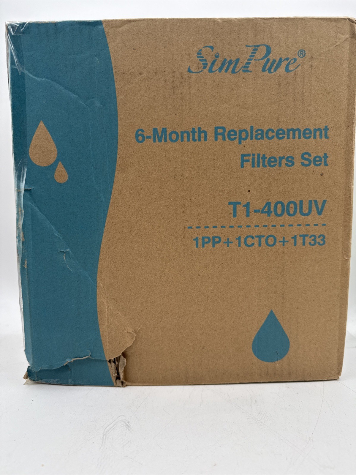 6 Months Set PP CTO T33 Water Filter Replacement For SimPure T1-400 RO System