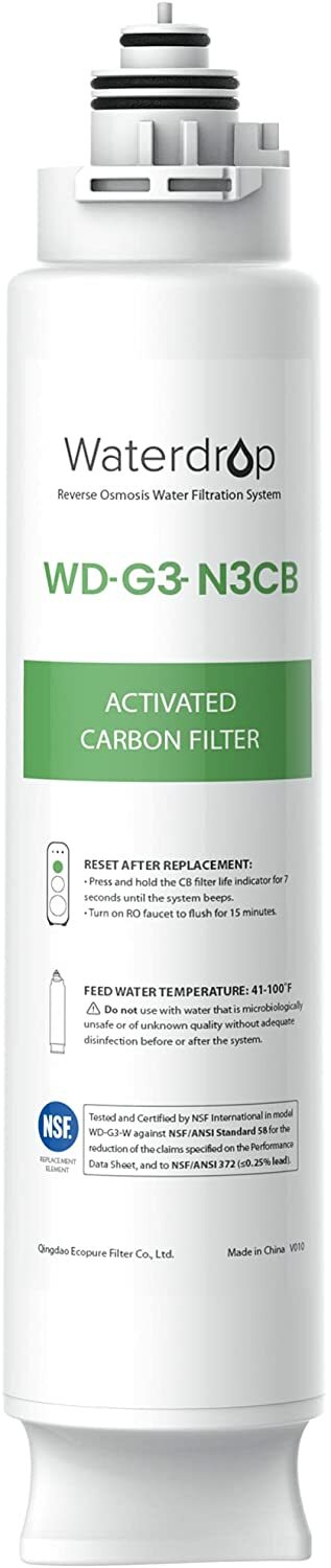 Waterdrop WD-G3-N3CB Filter, Replacement for WD-G3-W Reverse Osmosis System