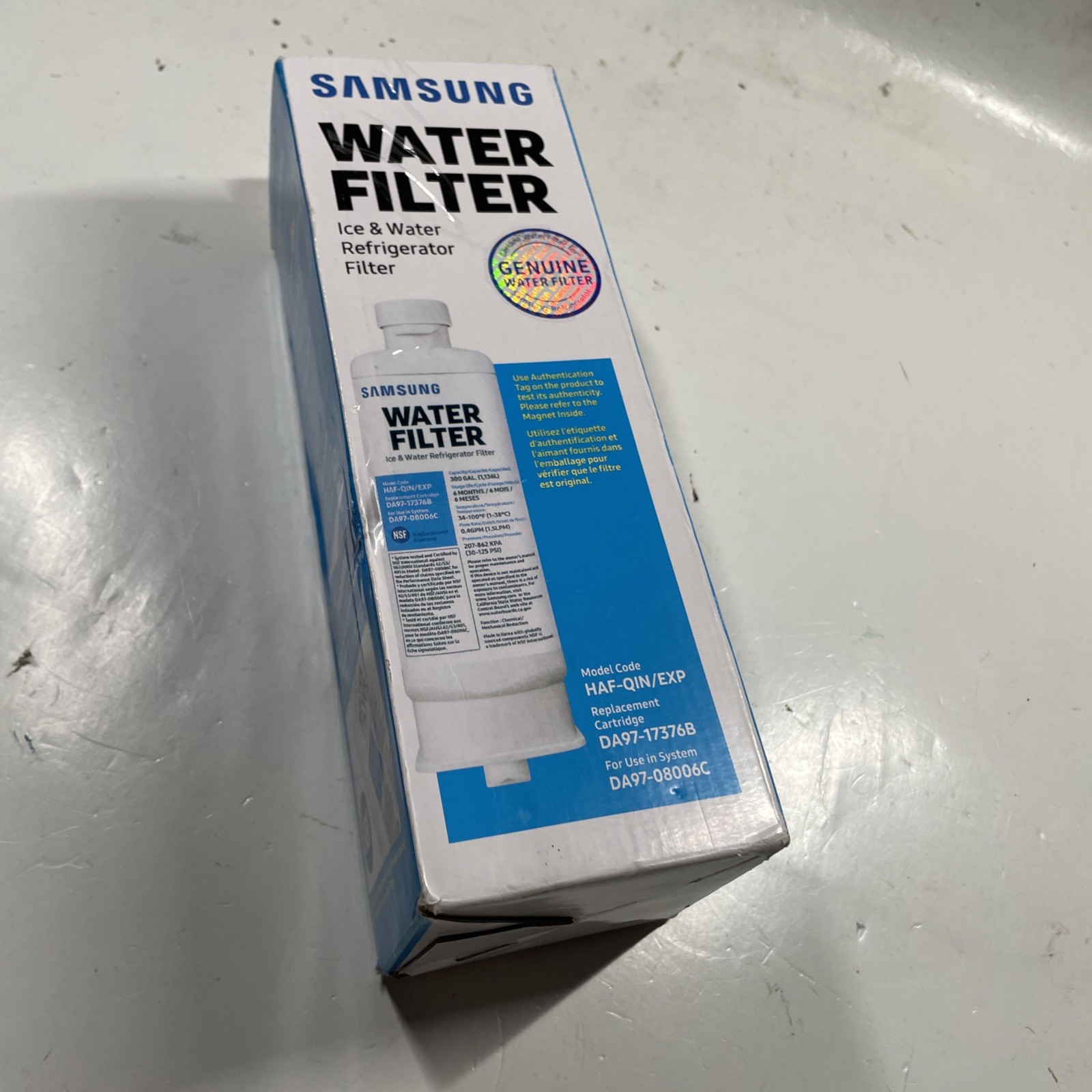 Samsung Genuine HAF-QIN/EXP DA97-17376B/DA97-08006C-A Refrigerator Water Filter