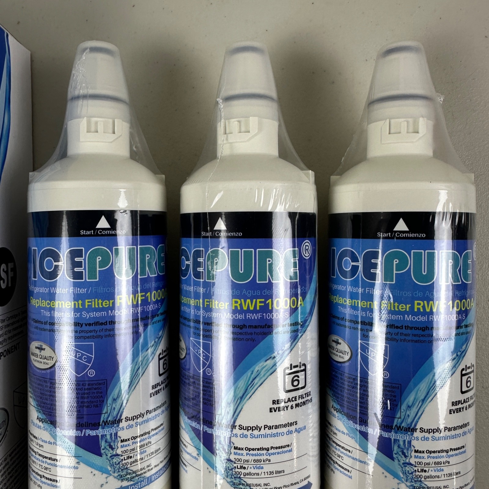 3 PACK ICEPURE 5231JA2006A for LG LT600P KENMORE 9990 RWF1000A Water Filter