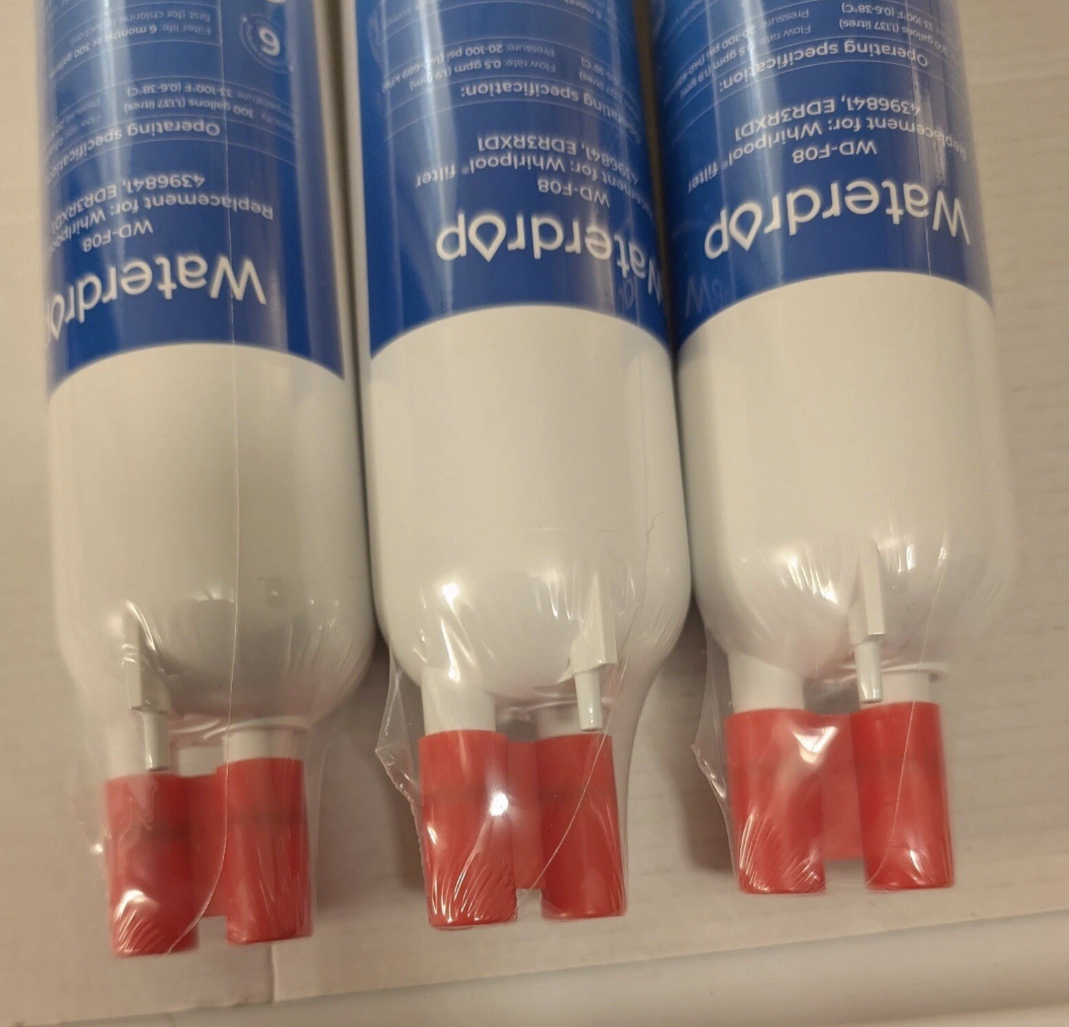 New Sealed 3 Waterdrop WD-F08 Replacement Filters 4396841, EDR3RXD1