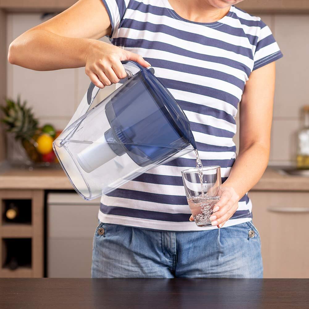 12PCS 3.5L Water Filter Pitcher Strong Lid,Easy to Use,Filters Chlorine,Flouride