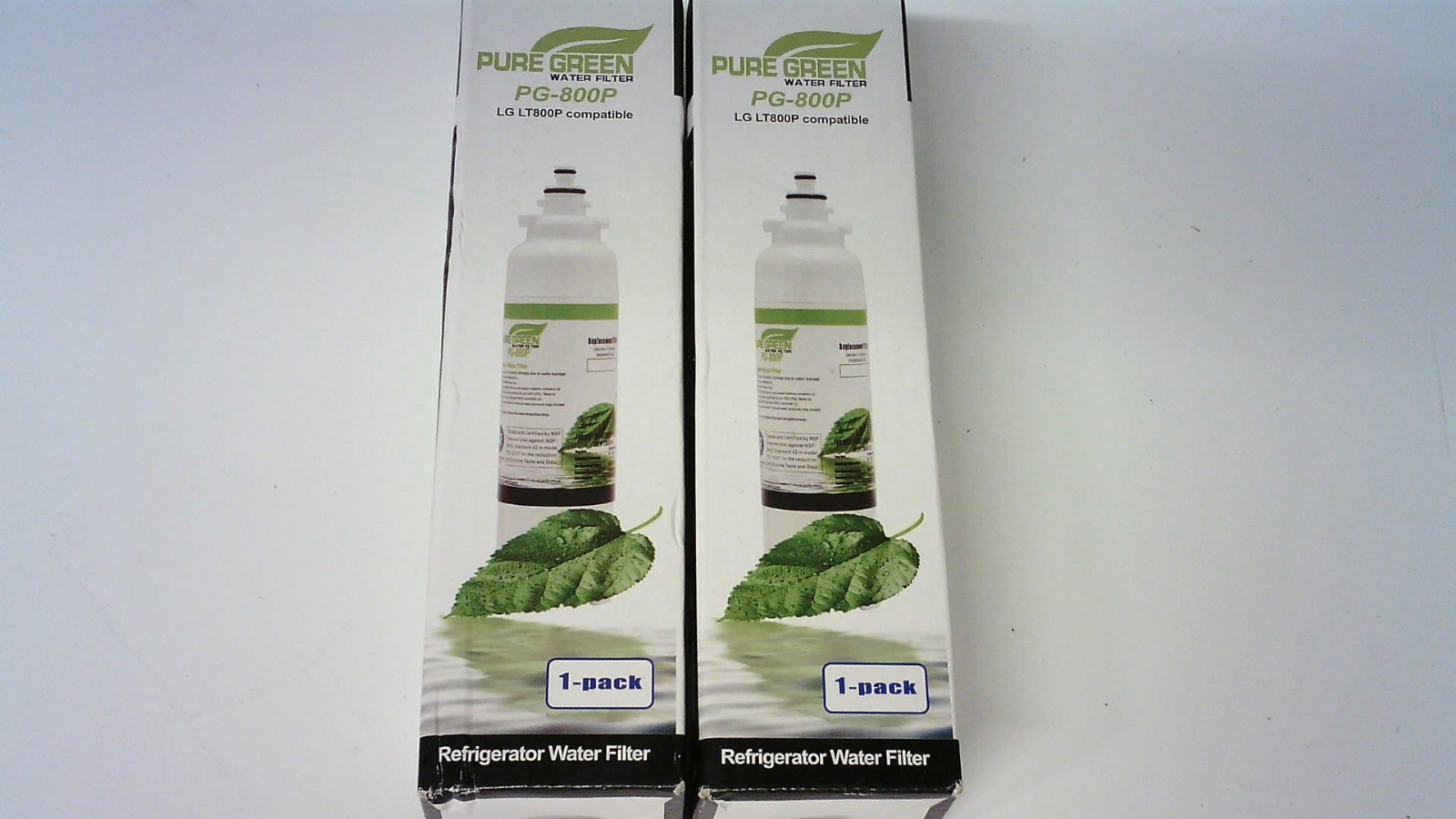 (2) Refrigerator Water Filter, Replacement for LG® LT800P Pure Green PG-800P