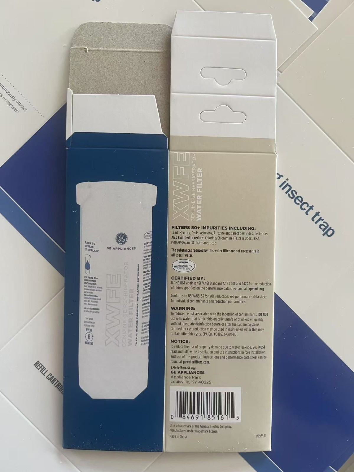 GE XWFE Replacment Refrigerator Water Filter Without Chip