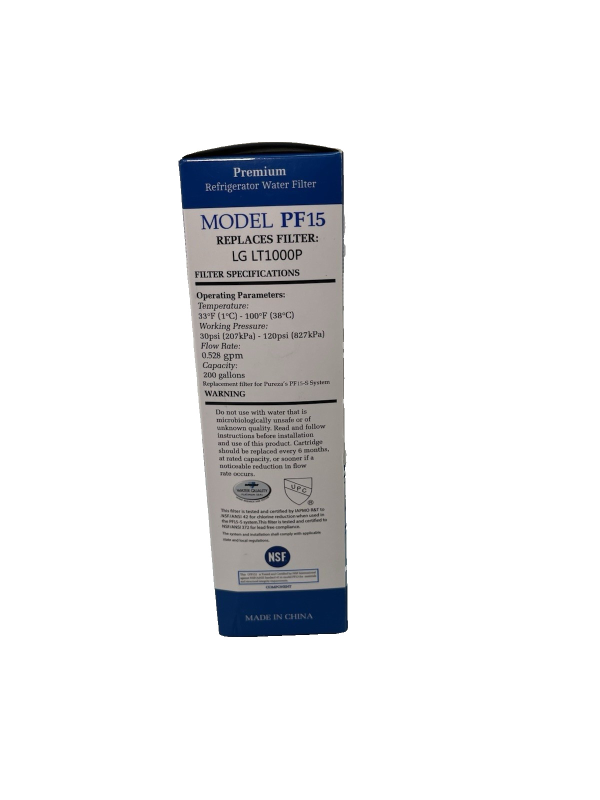 Premium Refrigerator Water Filter PF15 For LG Kenmore LG LT1000P NEW in Box