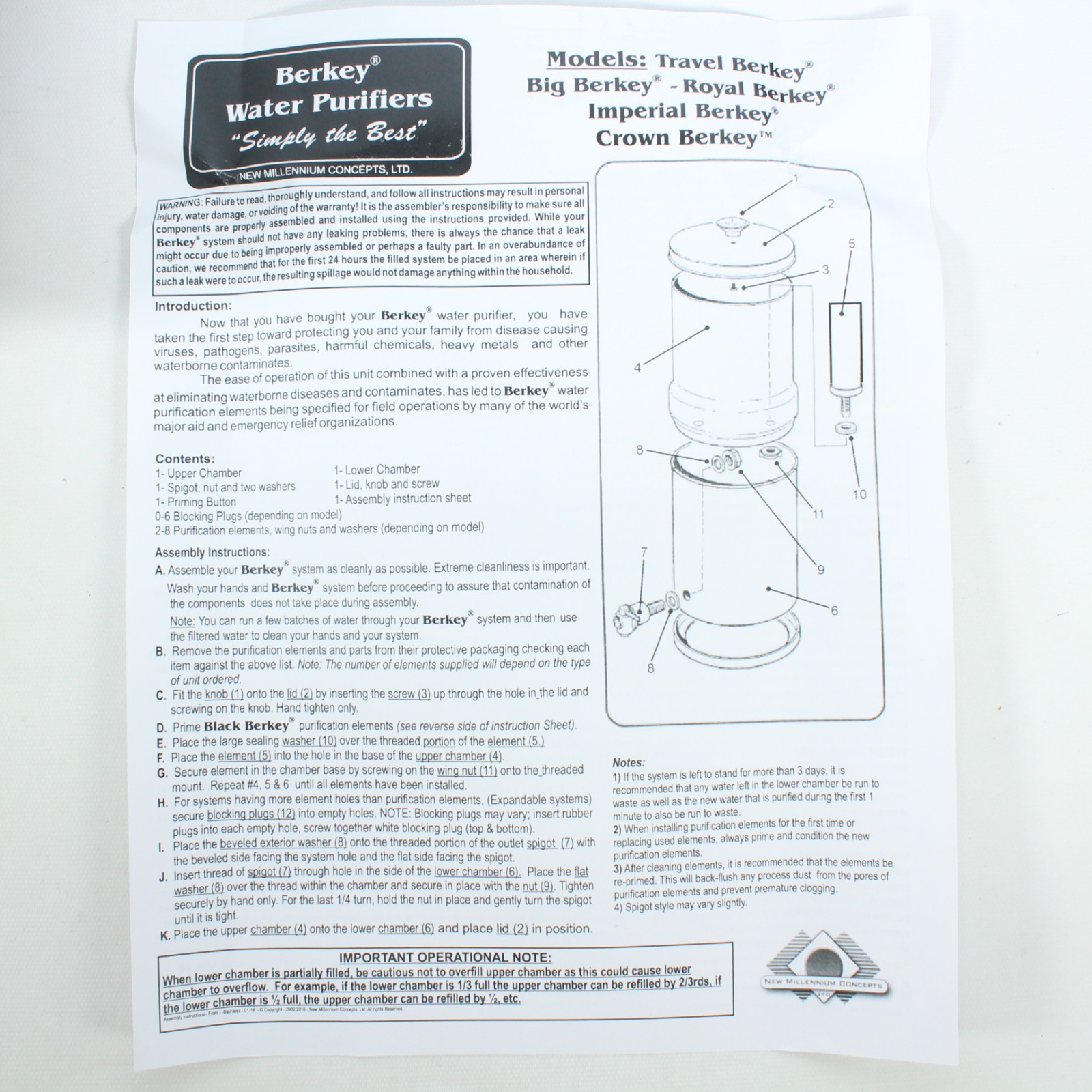 NEW BIG BERKEY WATER FILTRATION SYSTEM (2.25 GAL) – BLEMISHED, READ