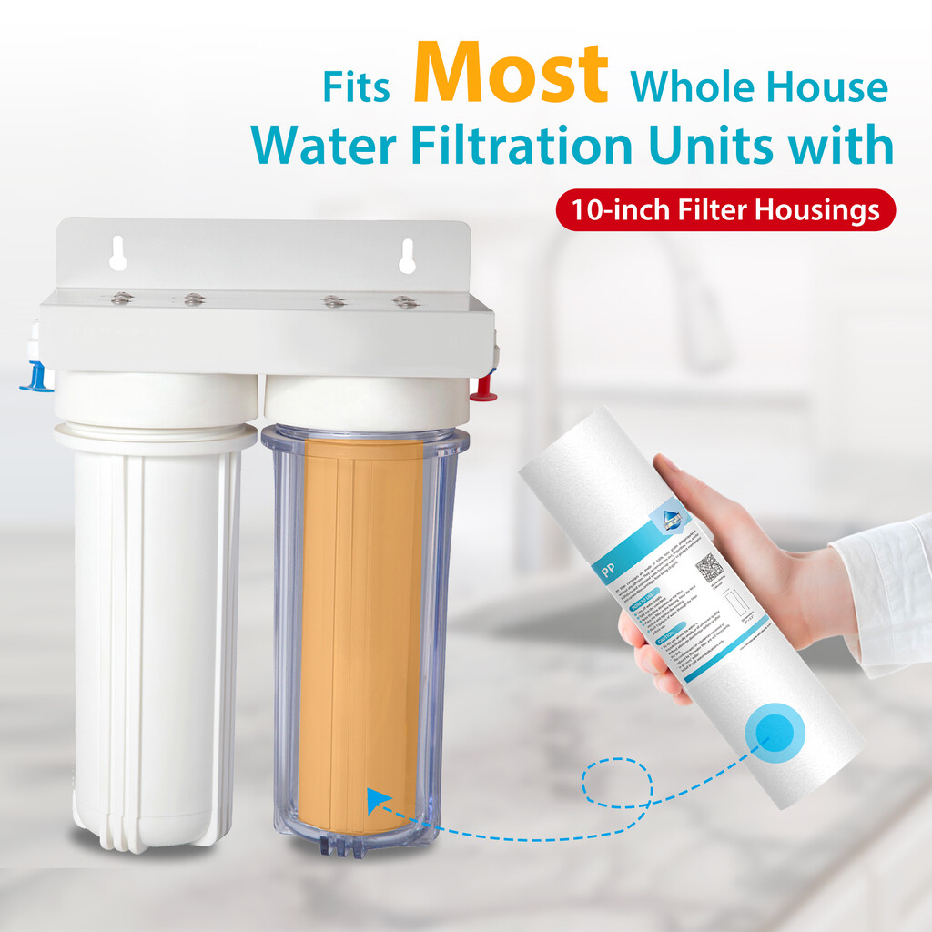 3X 10″x2.5″ PP+CTO+GAC Water Filter Sediment Cartridges for 3 Stage Filteration