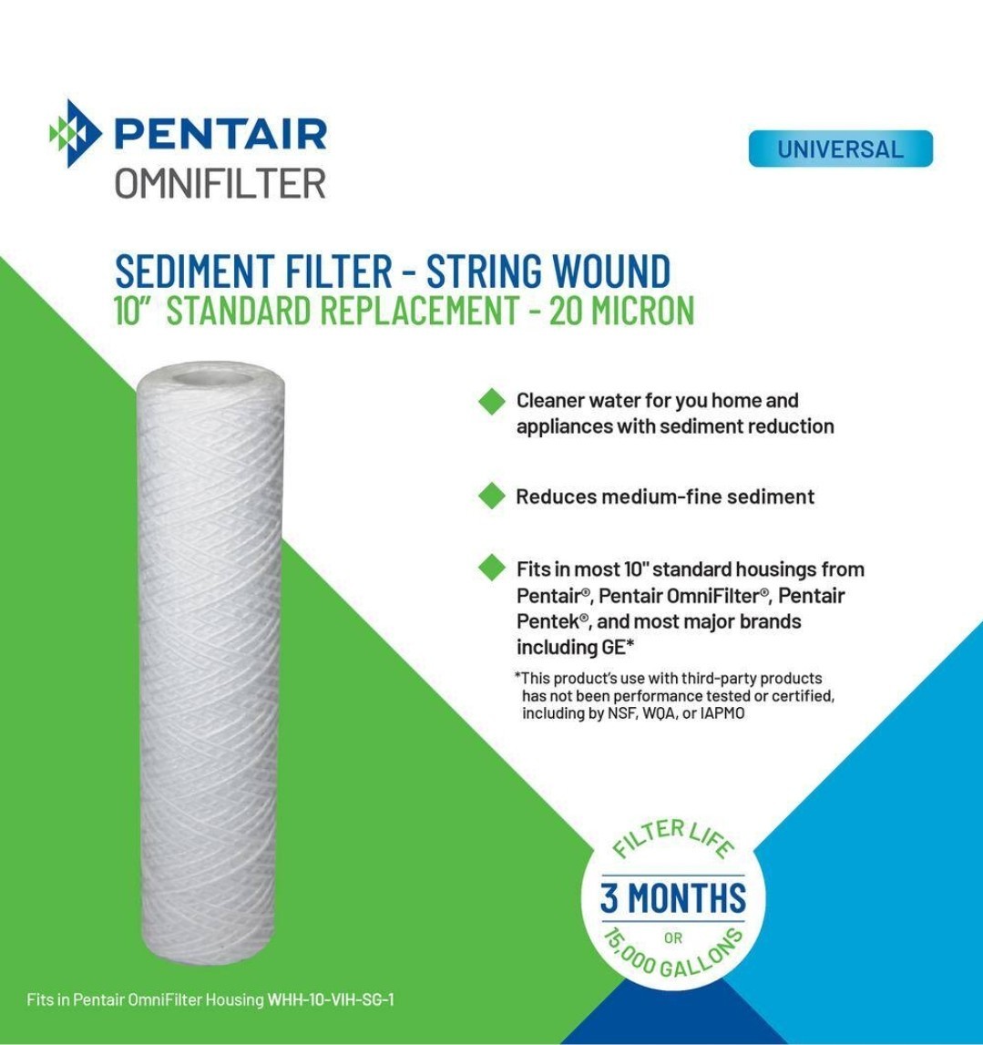 OmniFilter Whole Home 10 in. Standard Duty 20 Micron String Wound Sediment Filte