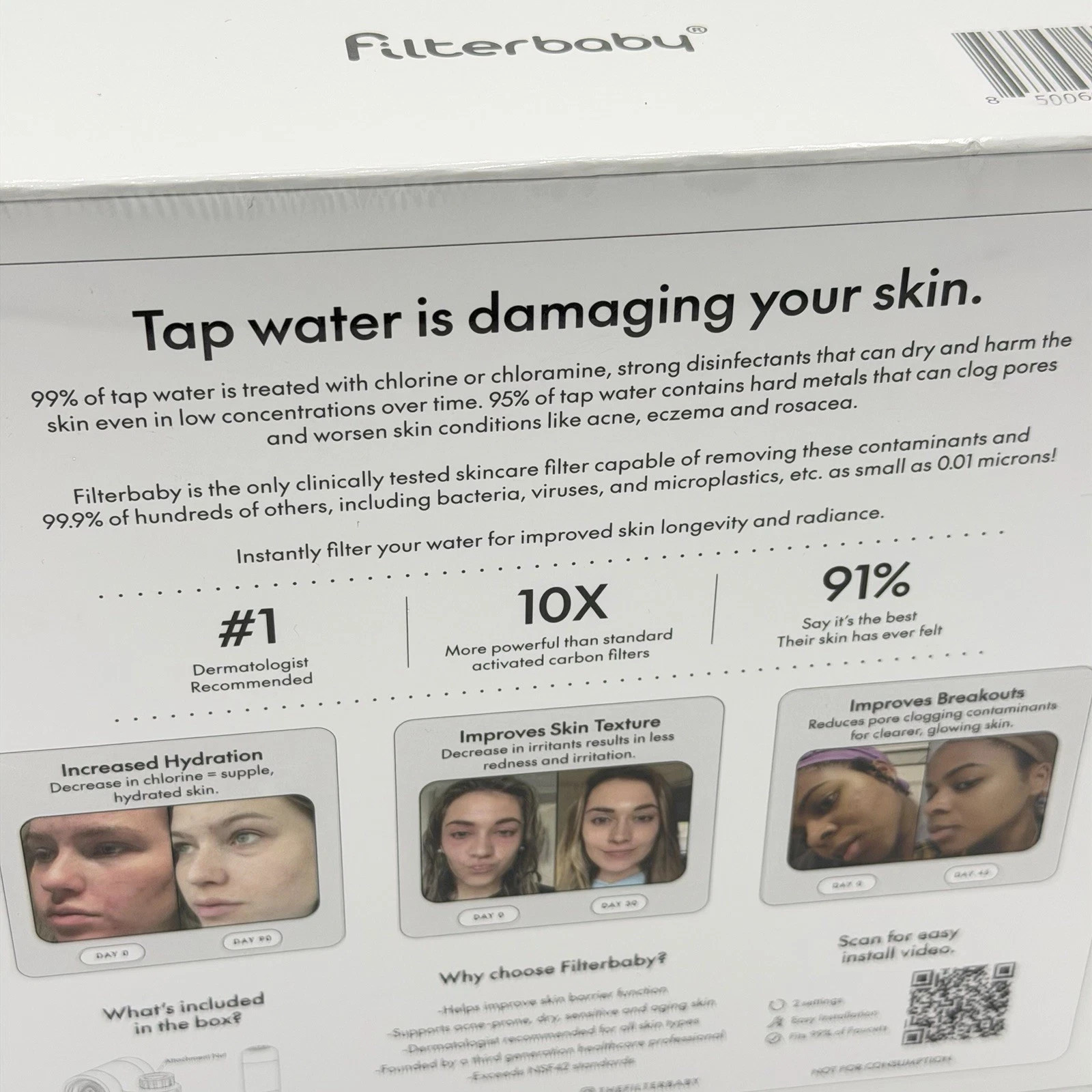 Filterbaby 1 Water Filter For Skincare Sink Faucet Attachment New Sealed Silver