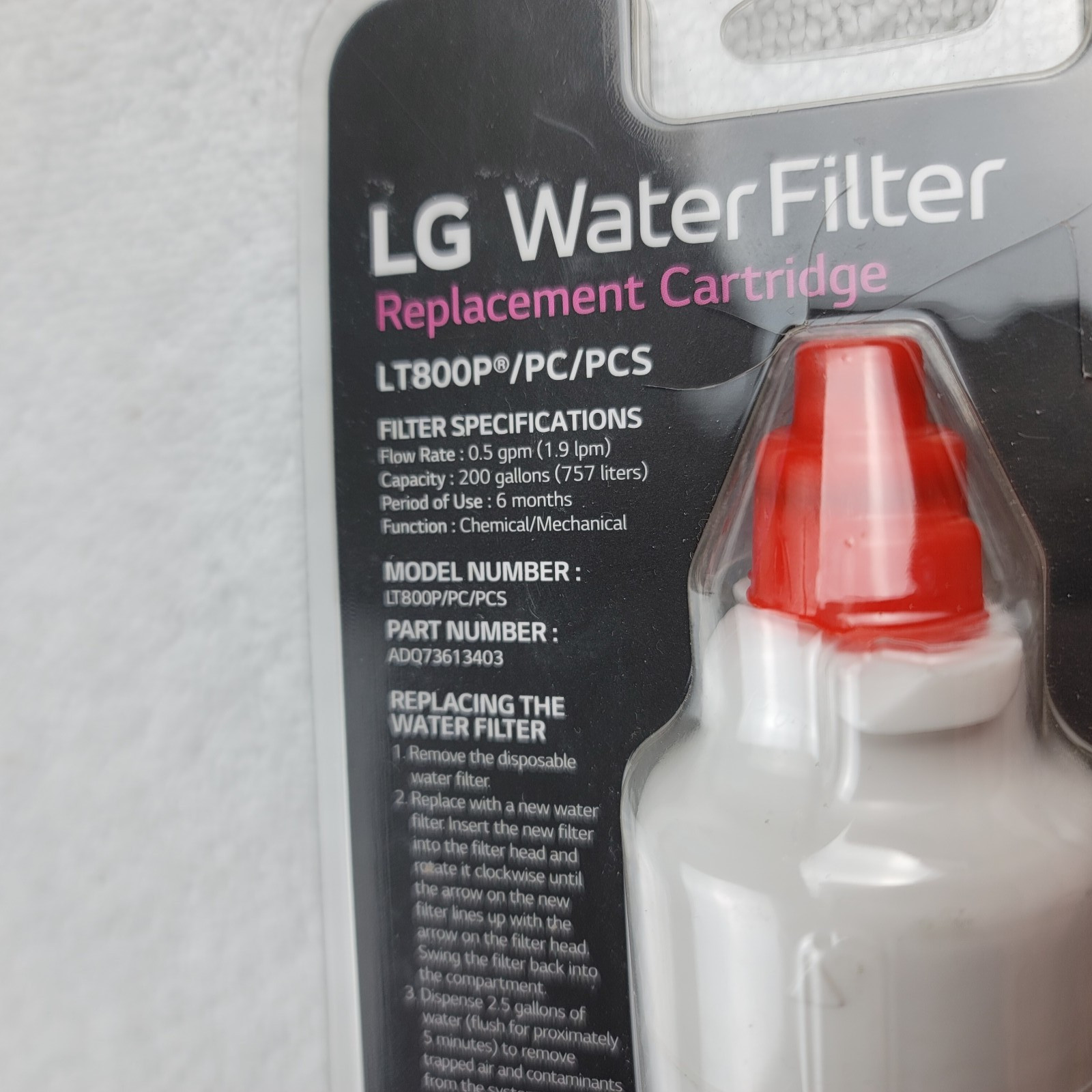 LG LT800P Refrigerator Water Filter Genuine ADQ73613403 NSF Certified NEW