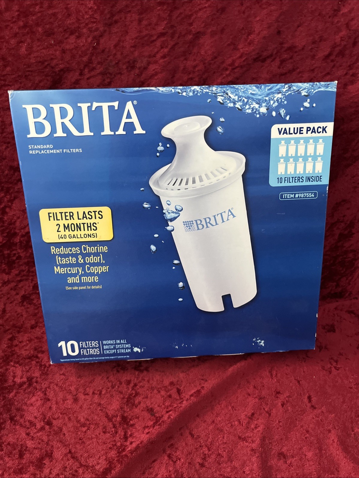 Brita 987554 Pitcher Replacement Filters – 10 Pack –