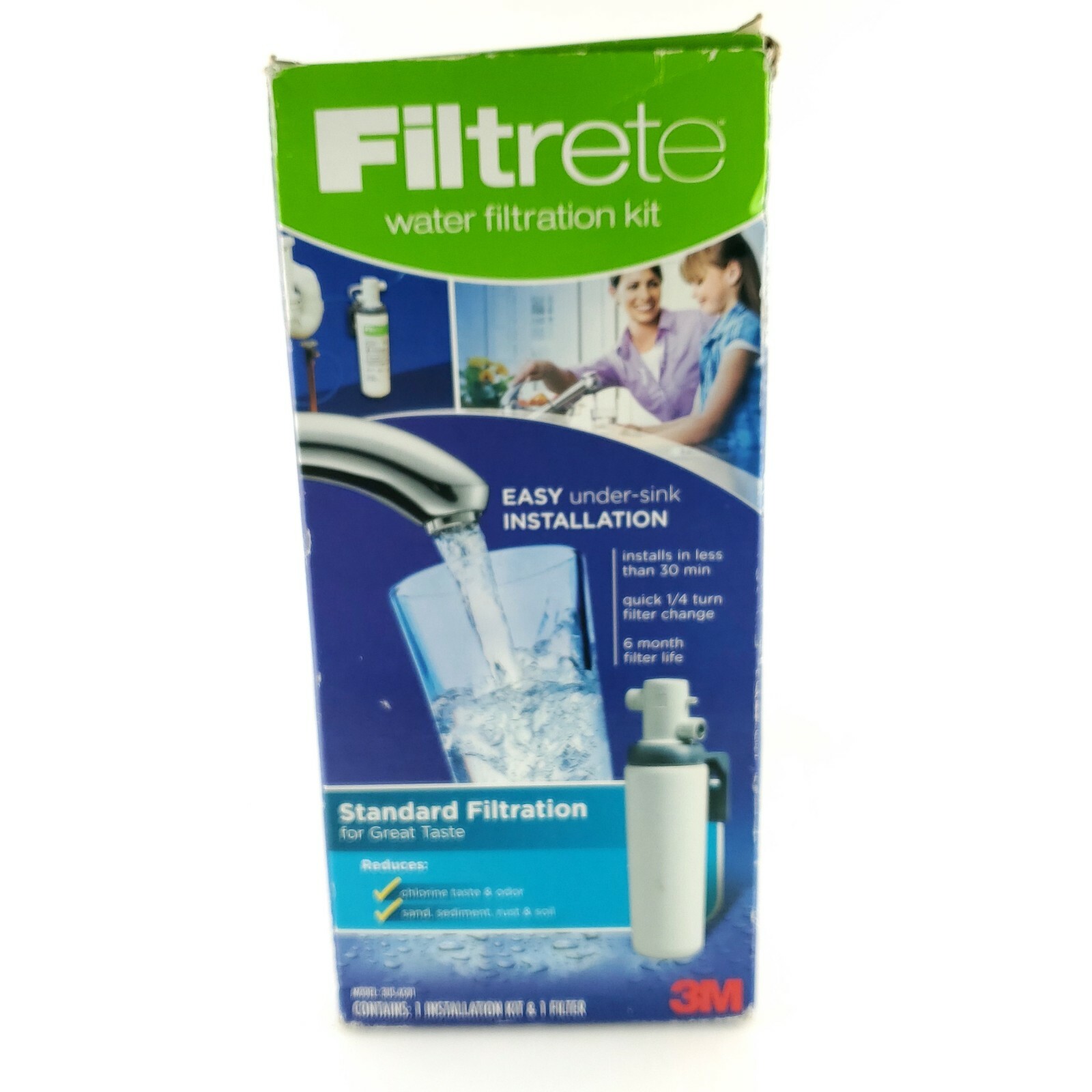Filtrete Water Filtration Kit Easy Installation Under The Sink White USA Seller