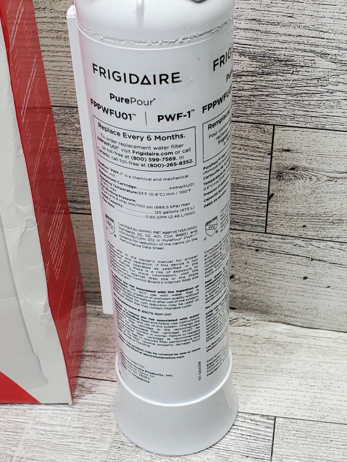 Frigidaire PurePour PWF-1 Water & Ice Refrigerator Filter, FPPWFU01