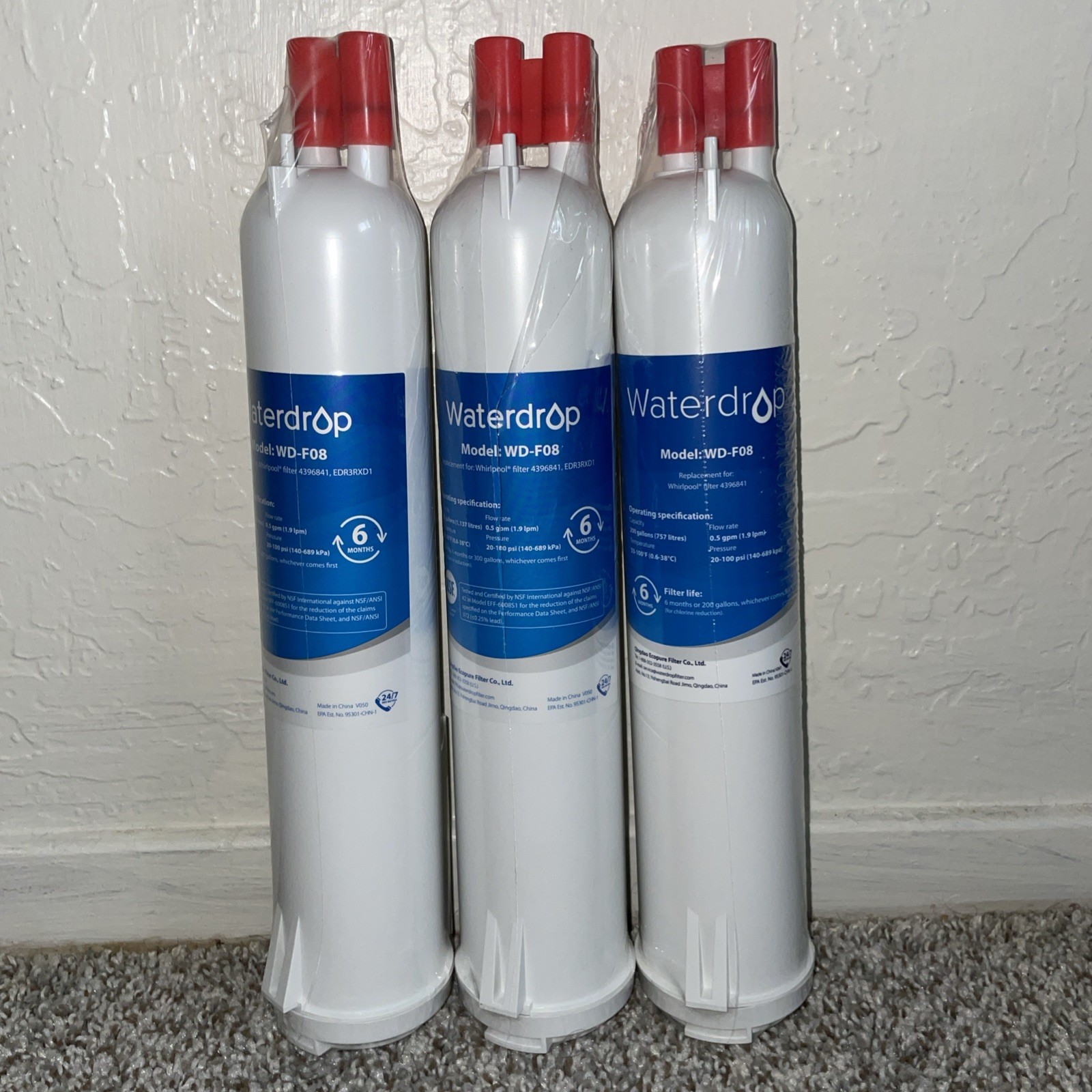 NIP Waterdrop WD-F08 Water Filter (3 PACK) FACTORY SEALED
