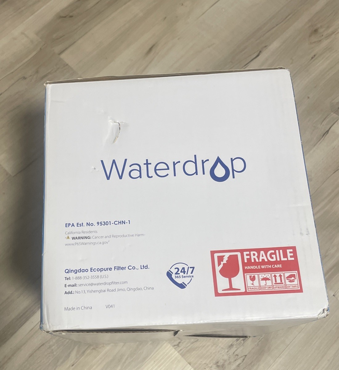 Waterdrop 20-Cup Water Filter Dispenser with 1 Filter, Long-Lasting 200 gallons
