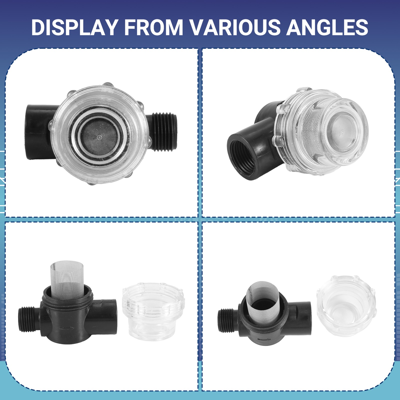 Water Pump Strainer , RV Replacement 1/2 Inch -on Pipe Strainer Compatible3669