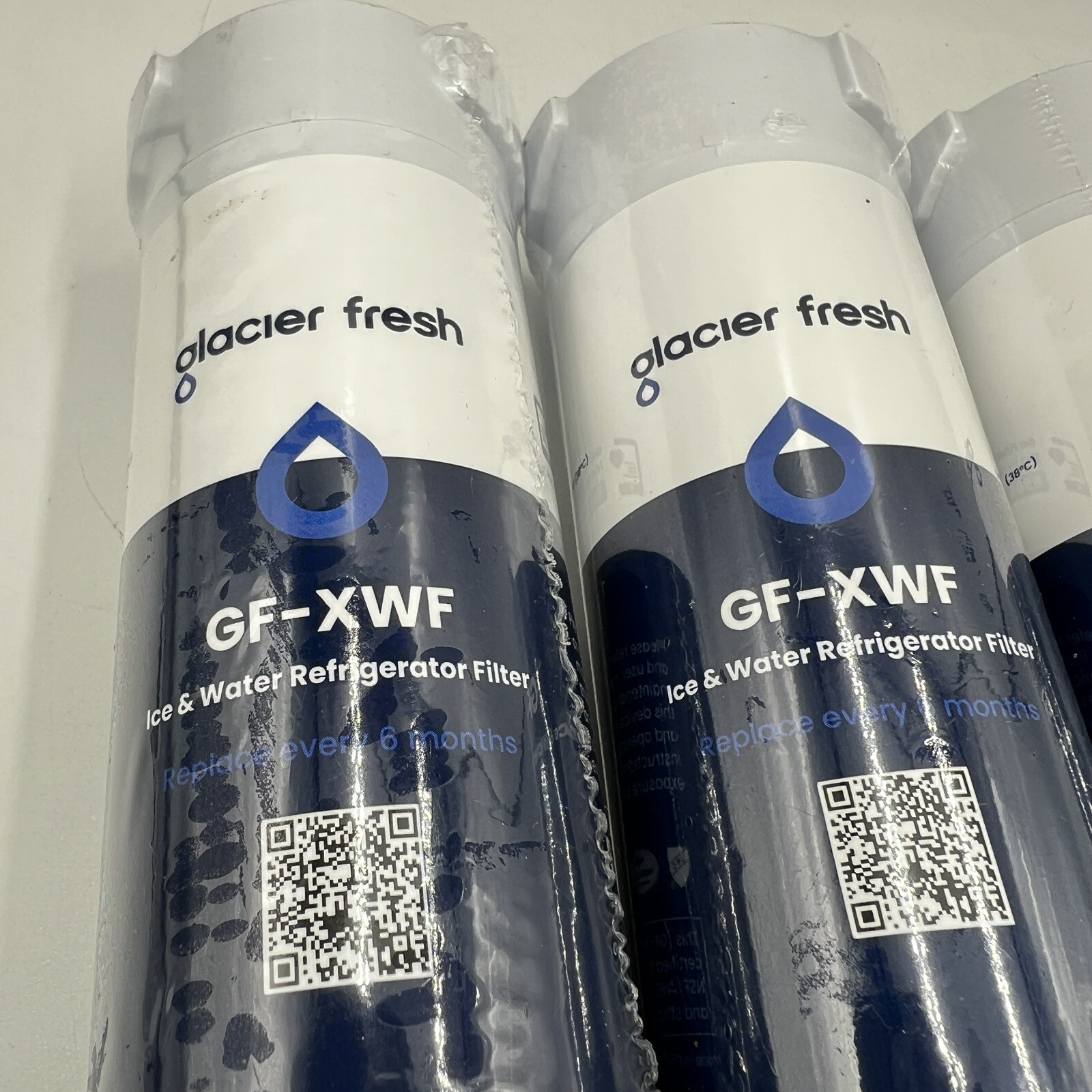 GLACIER FRESH GF-XWF Refrigerator Water Filter Replacement for GE XWF New 6 Pack