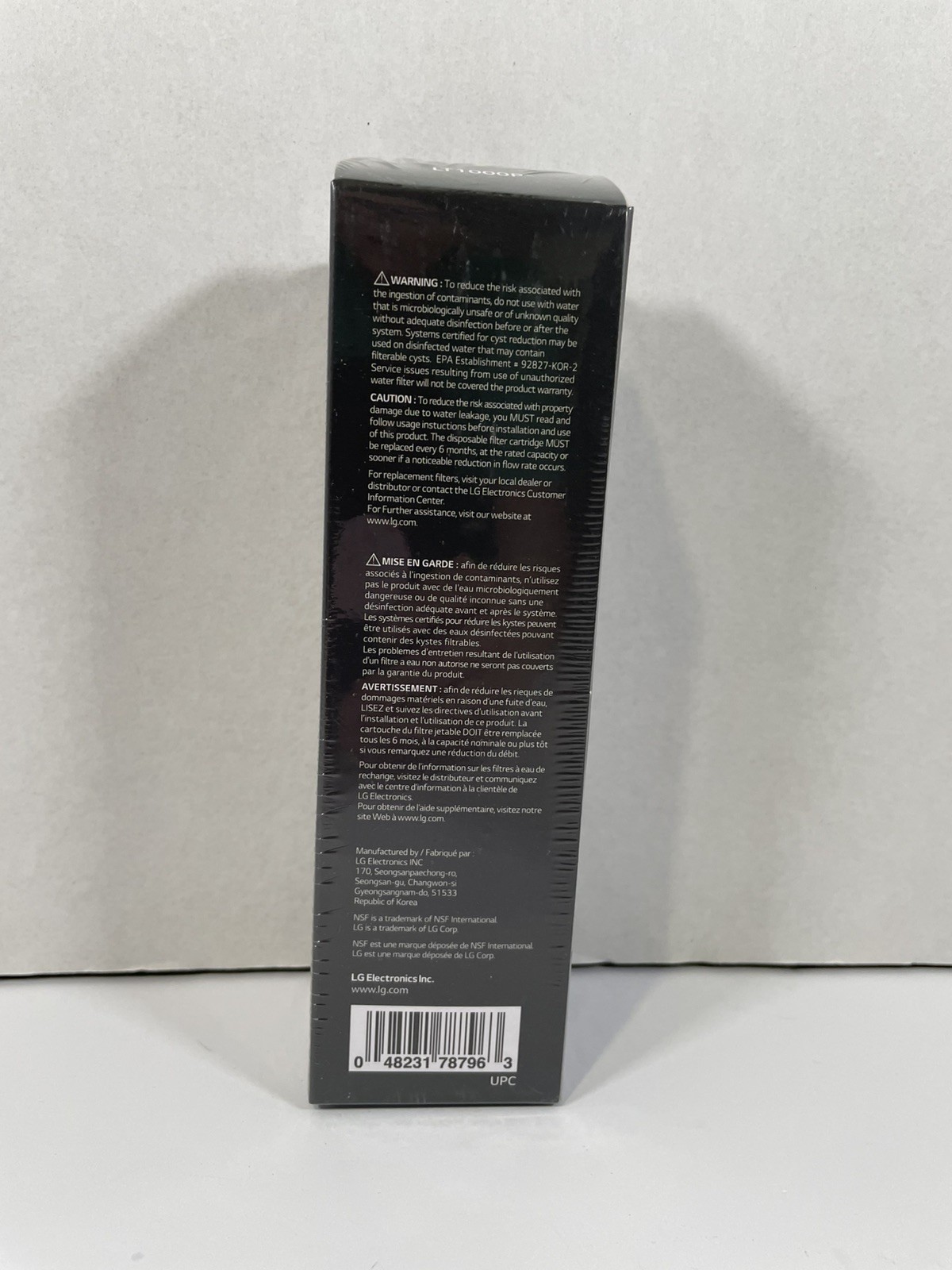 NEW SEALED LG Water Filter Replacement Cartridge (LT1000P/PC/PCS) OEM