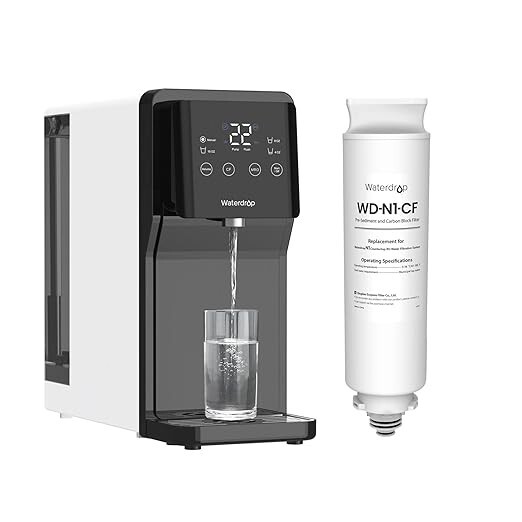 Waterdrop N1 Countertop Reverse Osmosis System, with one WD-N1-CF Water Filter