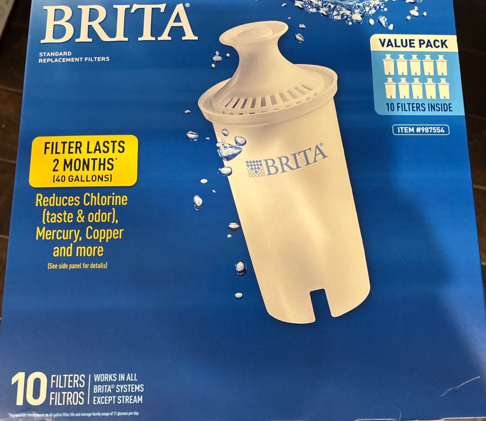 Brita Standard Replacement Water Filters 10 Pack Value Pack Model OB03