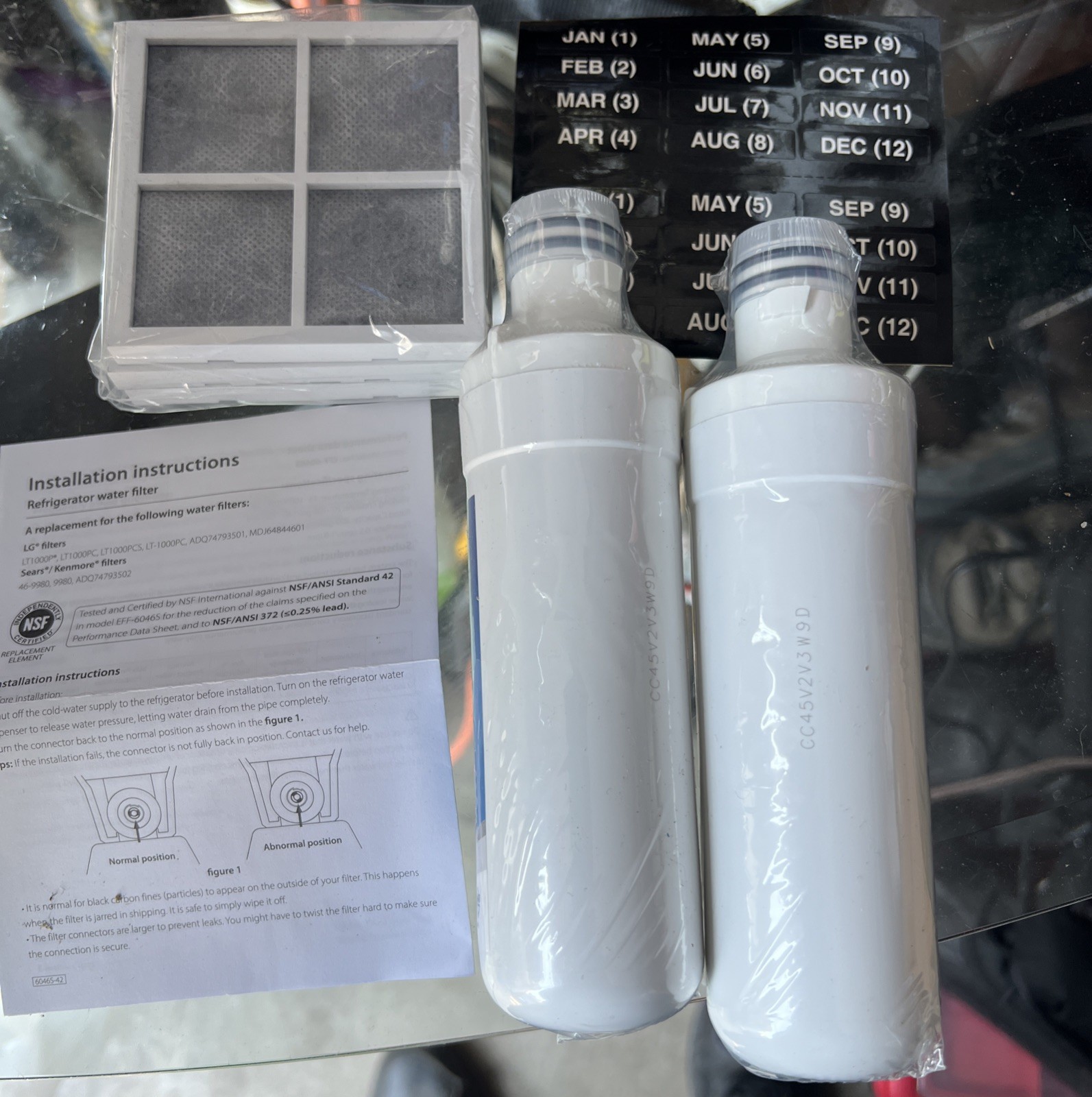 NEW 2 pack Waterdrop Replacement Filter For LG (Model: WD-F46) see photos