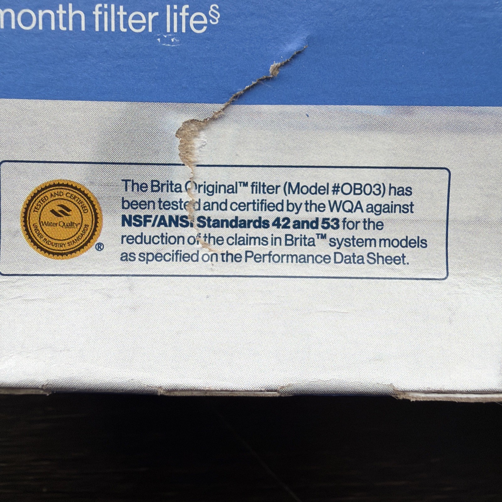 Brita Standard Pitcher & Dispenser Replacement Water Filters, Model OB03, 4pack