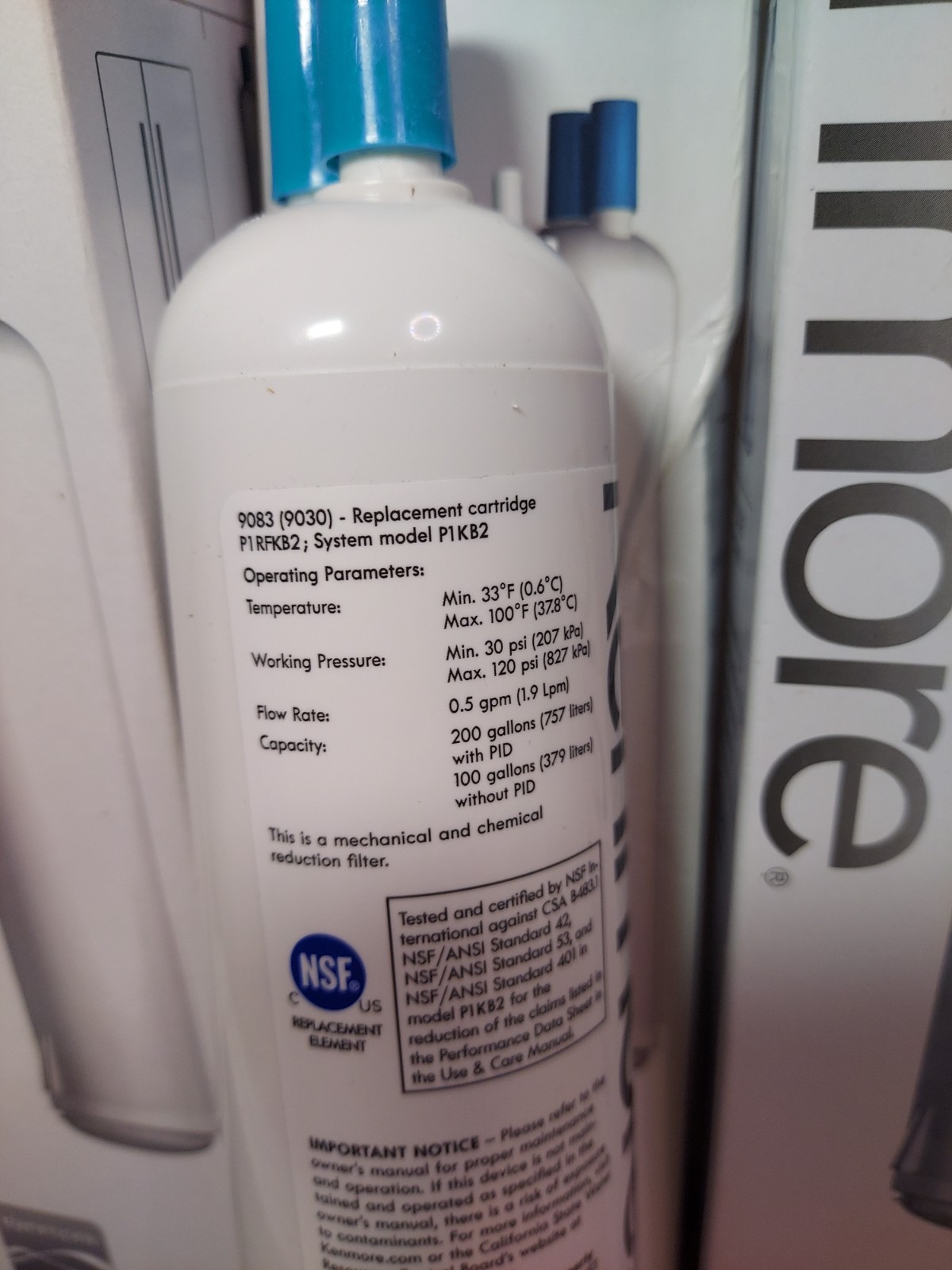 Kenmore 46-9083 Replacement (4) Four Refrigerator Water Filters
