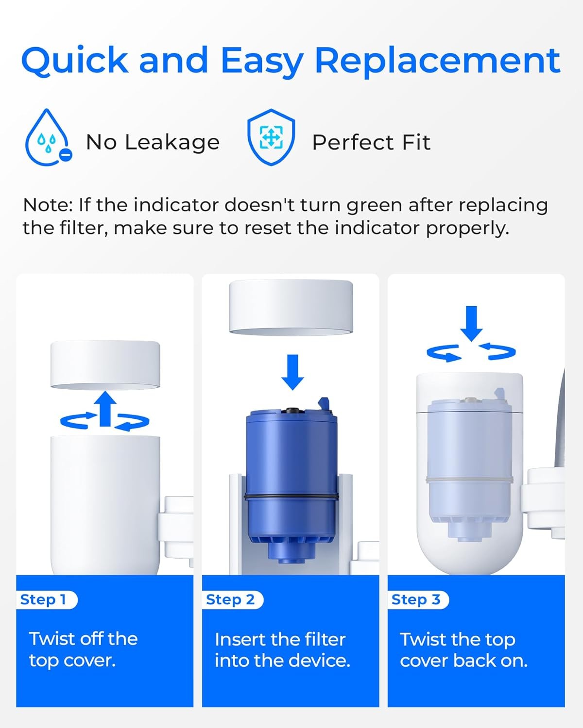 Waterdrop Faucet Water Filter, Compatible with All PUR 6 pack