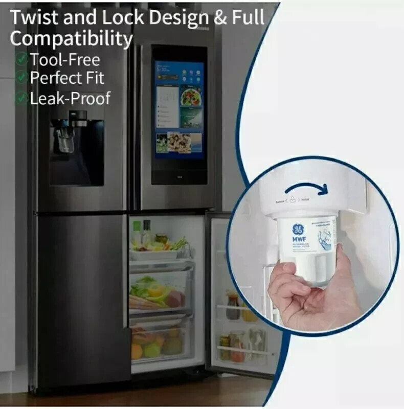 1 PACK New Genuine for GE MWF MWFP GWF 46-9991 Smartwater Fridge Water Filter