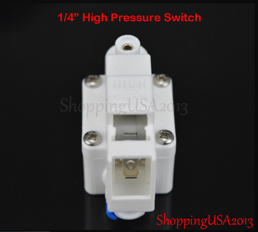 2 Pcs 1/4″-1/4″ High Pressure Switch Push In Quick Connect RO Water Filter