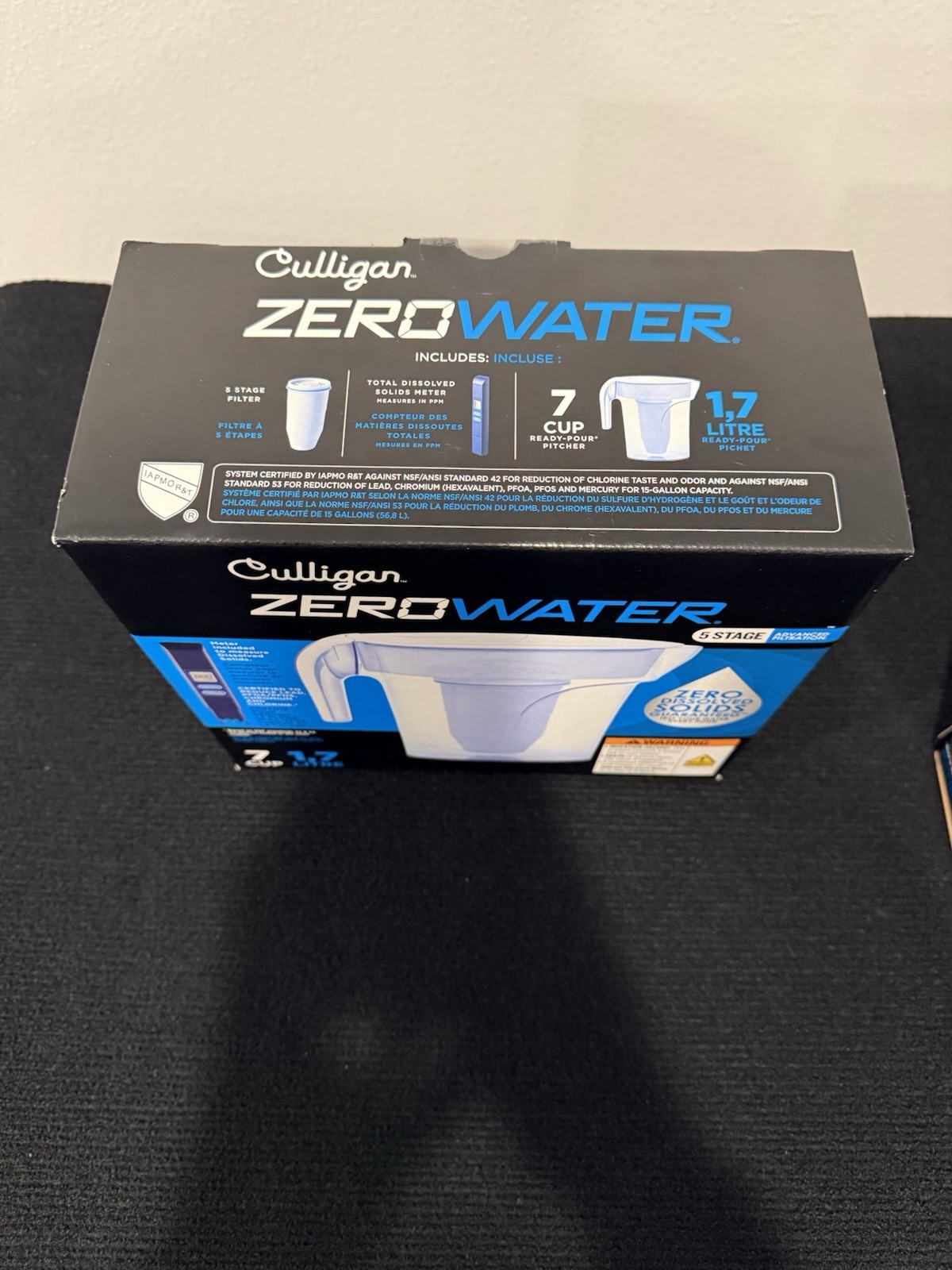 NEW – Culigan/ ZeroWater® 7 Cup Ready-Pour® Filtered Pour-Through Water Pitcher