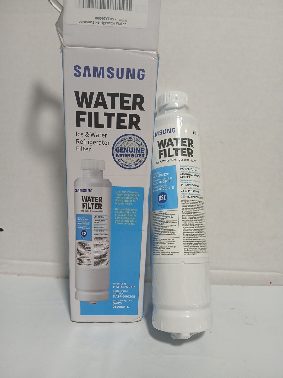 2 Pack Samsung Genuine DA29-00020B HAF-CIN/EXP Refrigerator Water Filter