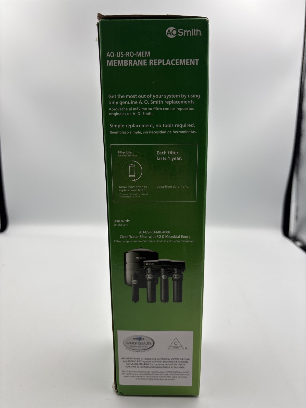 AO Smith AO-US-RO-MEM Membrane Stage 2 Replacement Water Filter New Open Box