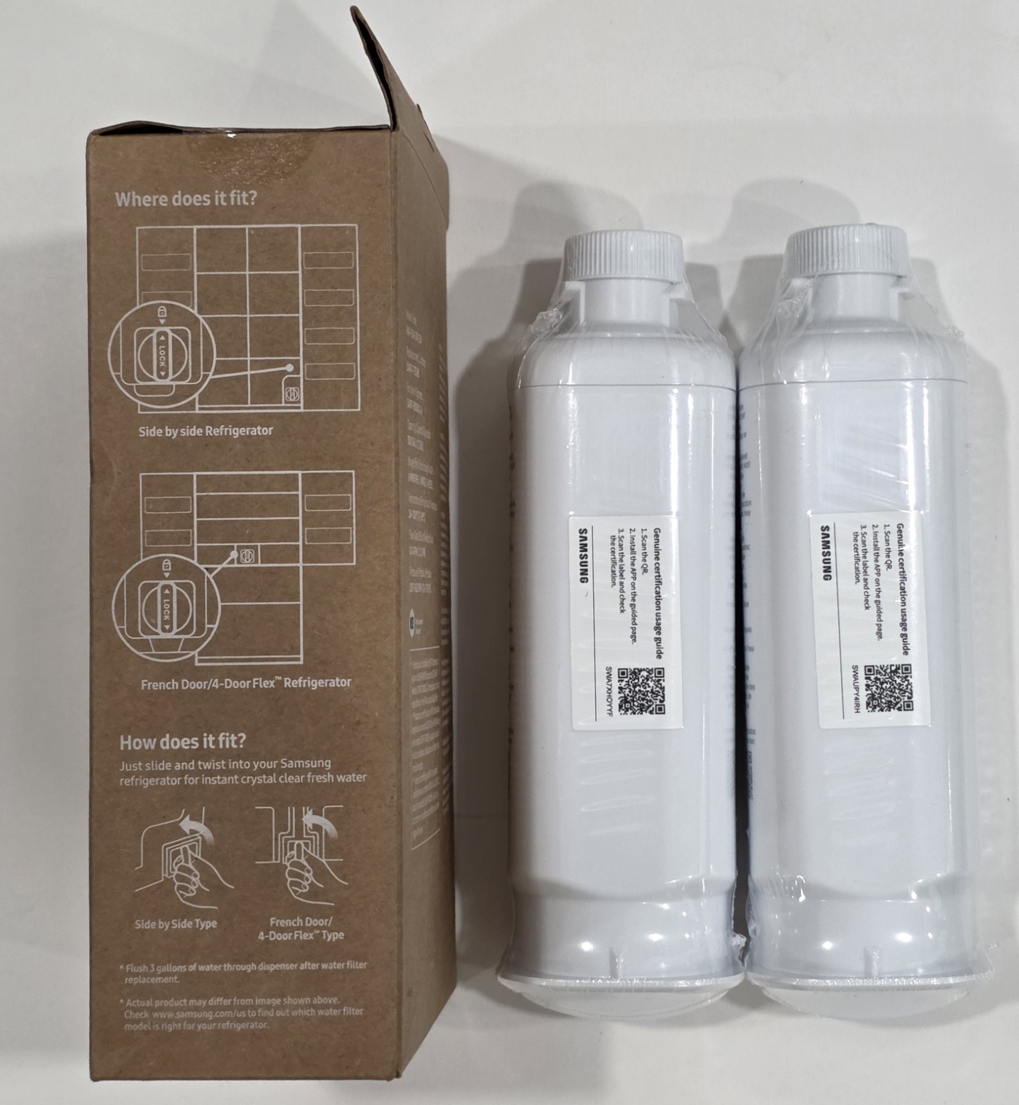Samsung Genuine HAF-QIN Refrigerator Water Filter DA97-17376B HAF-QIN/EXP 2 Pack