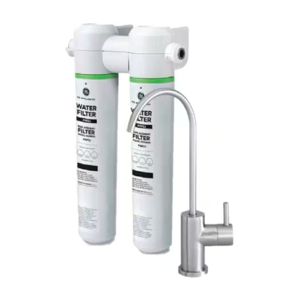 GE Under Sink Dual Stage Water Filtration System with Faucet