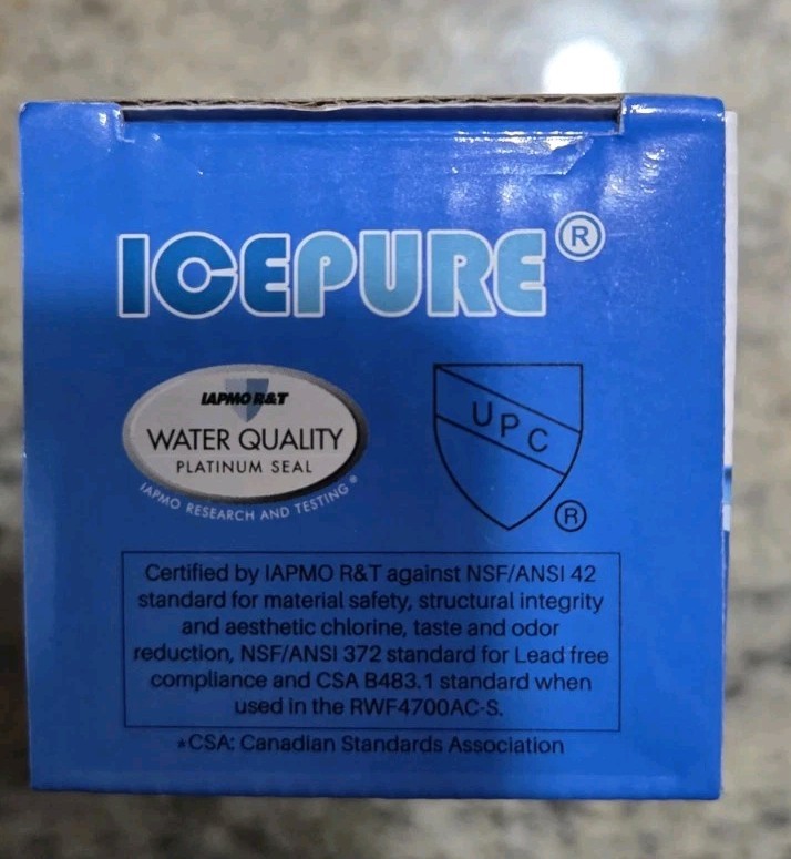 IcePure RWF4700A Refrigerator Water Filter for Samsung Sealed New In Box