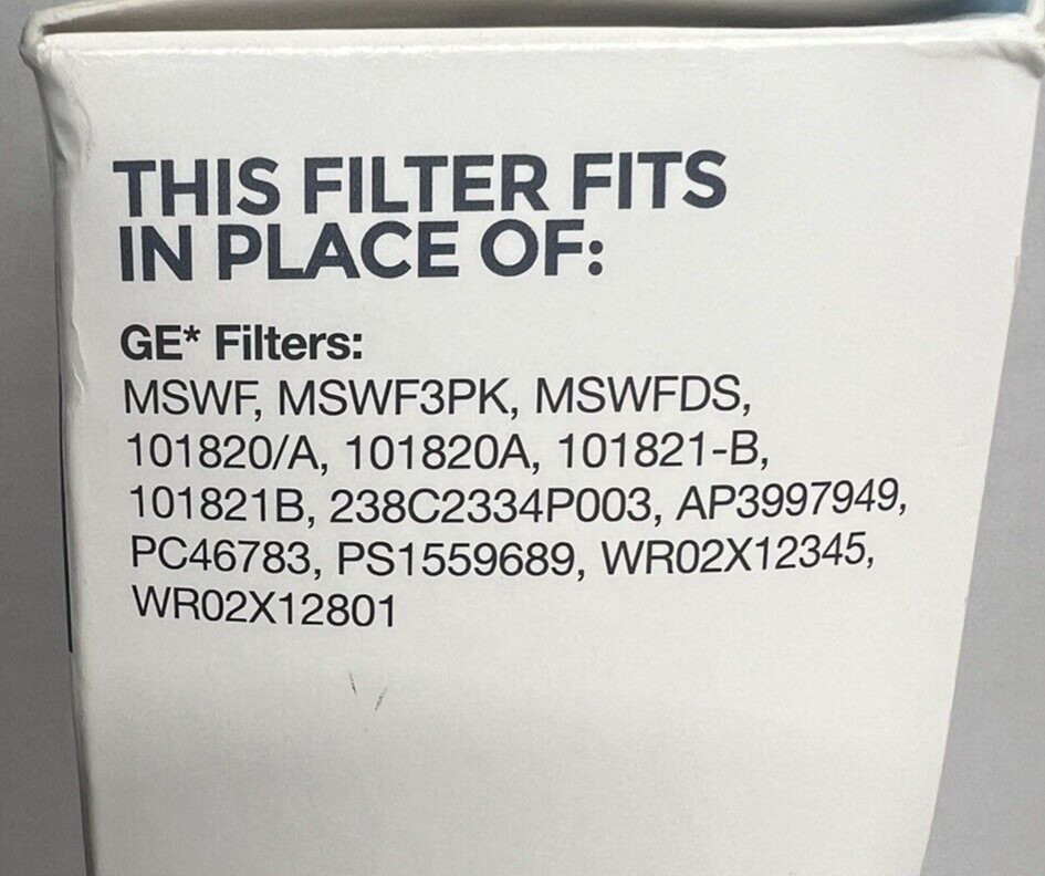 Earth Smart G-3 GE MSWF Refrigerator Water Filter Made in U.S.A Loc #EB71
